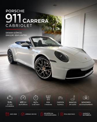 PORSCHE 911 3.0 24V H6 GASOLINA CARRERA CABRIOLET PDK